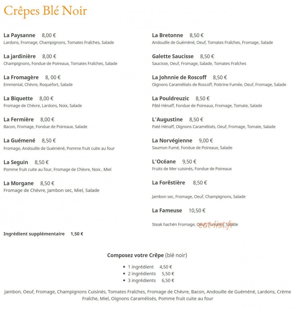 La creperie de kerurus — carte page 4