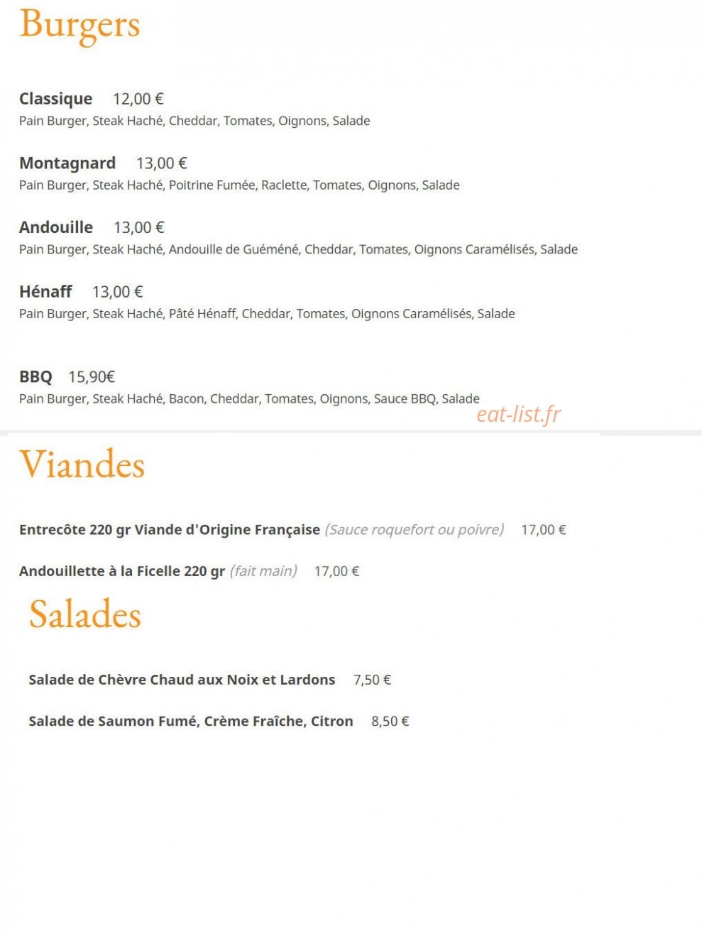 La creperie de kerurus — carte page 5