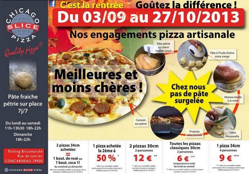 Chicago Slice Pizza — carte page 1
