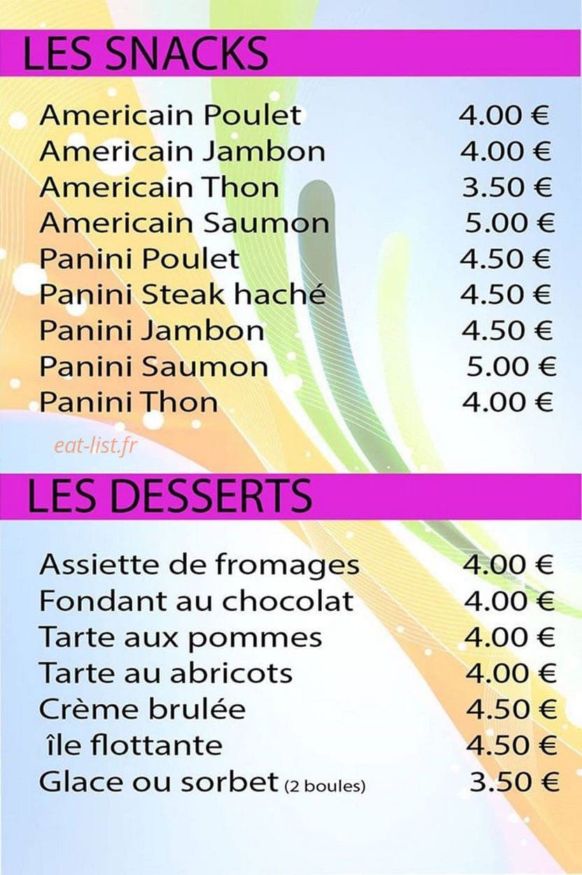 Dance VS bar — carte page 3