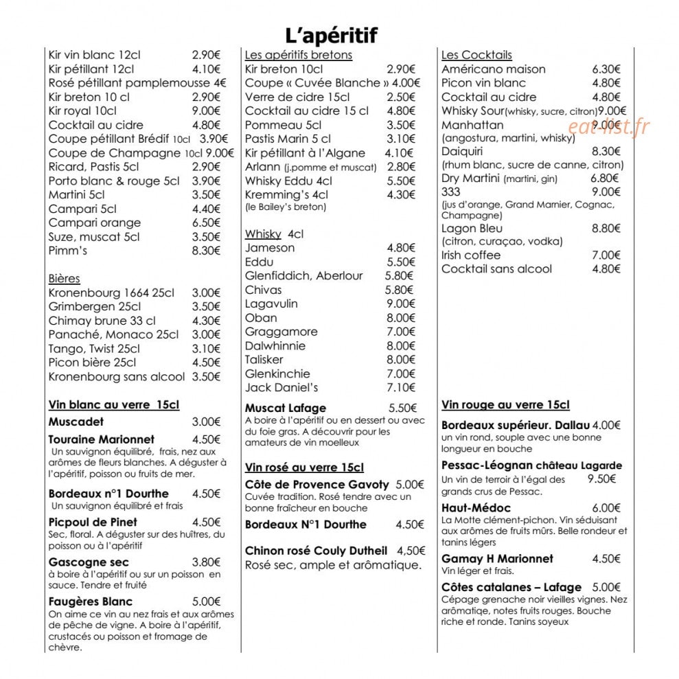 L'Amiral — carte page 1