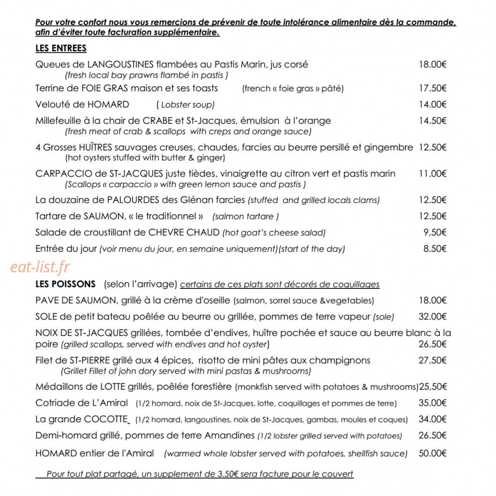 L'Amiral — carte page 2