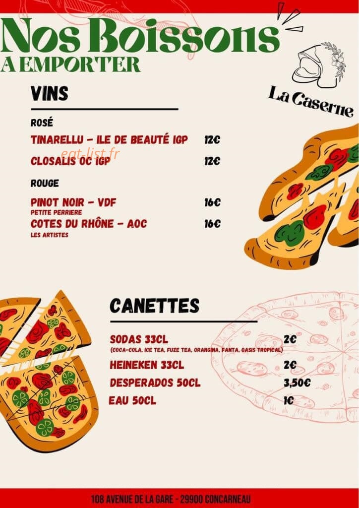 La Caserne — carte page 2