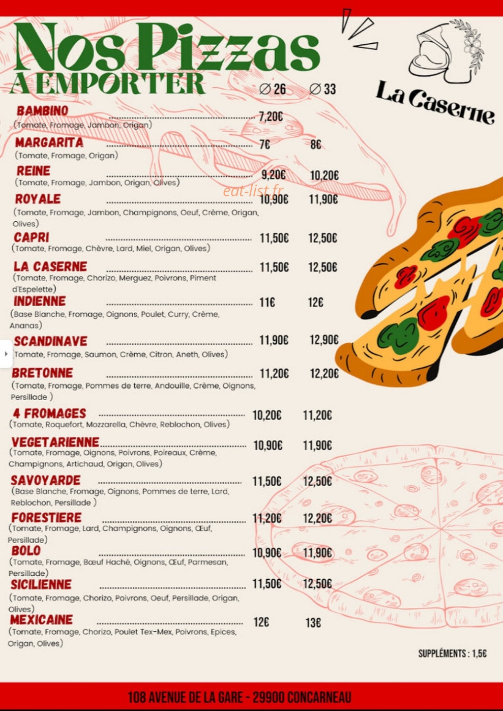La Caserne — carte page 1