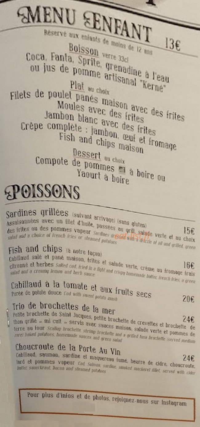 La Porte Au vin — carte page 3