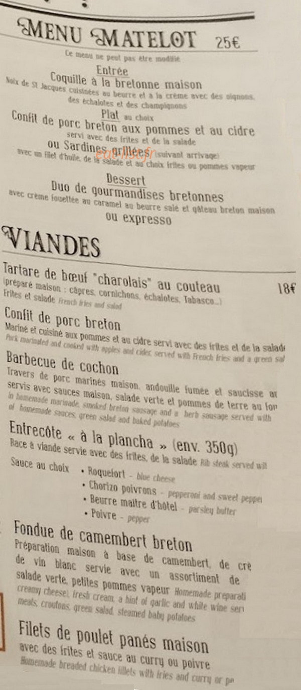 La Porte Au vin — carte page 4