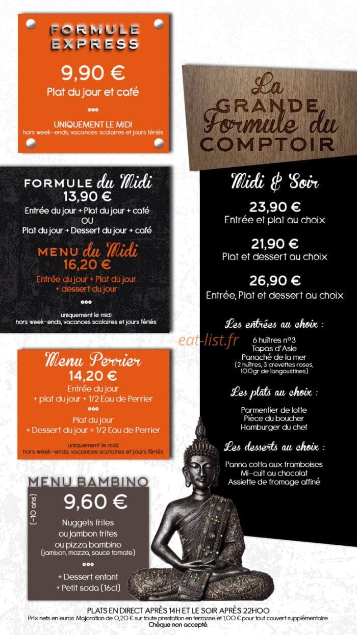 Le Comptoir — carte page 5