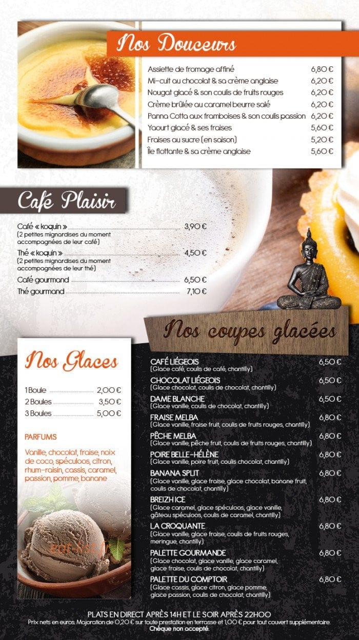 Le Comptoir — carte page 4