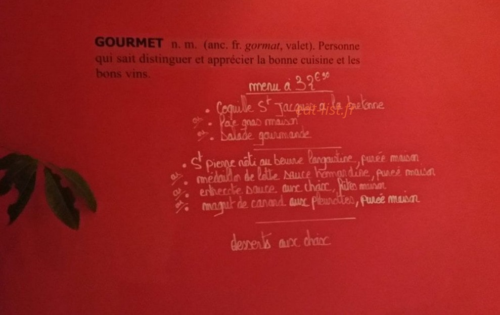 Le Petit Resto — carte page 1