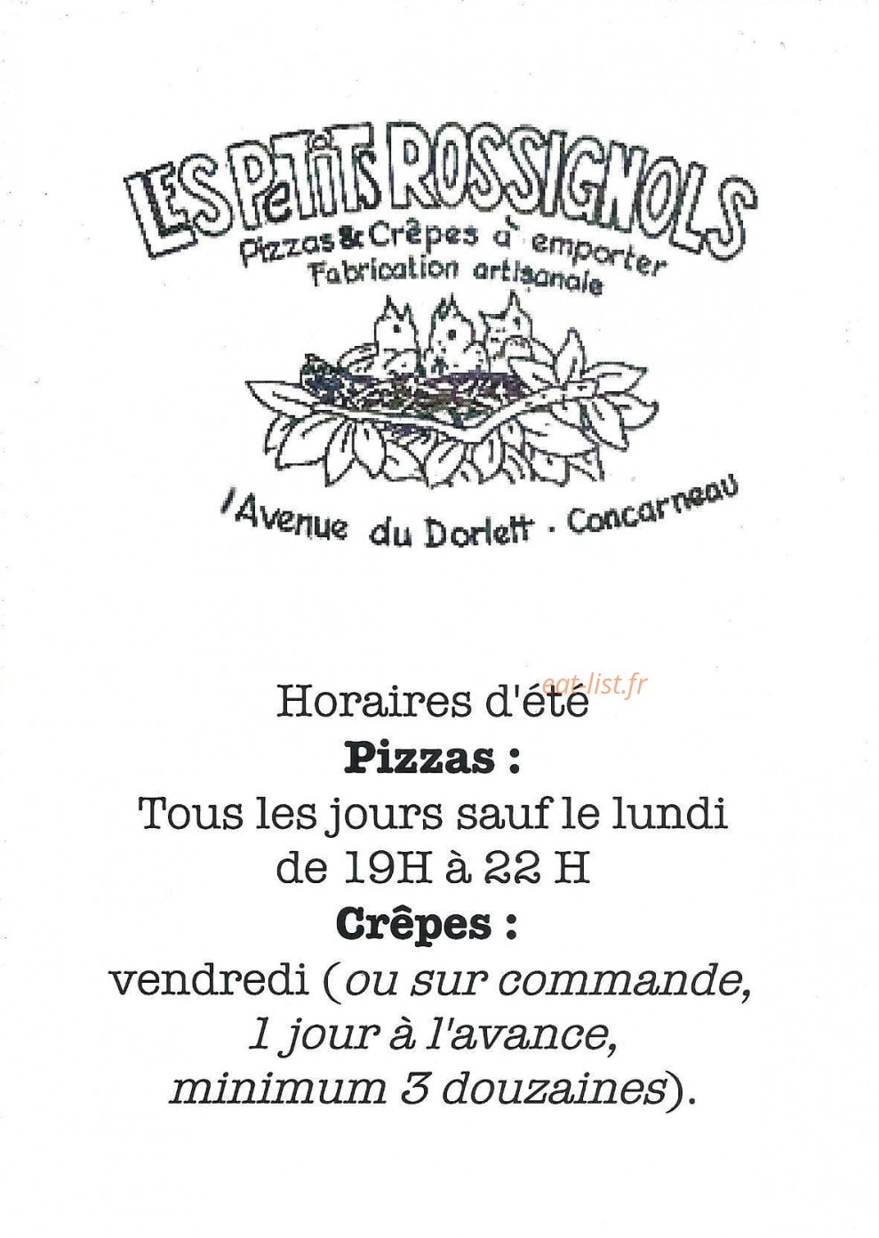 Les petits rossignols — carte page 1