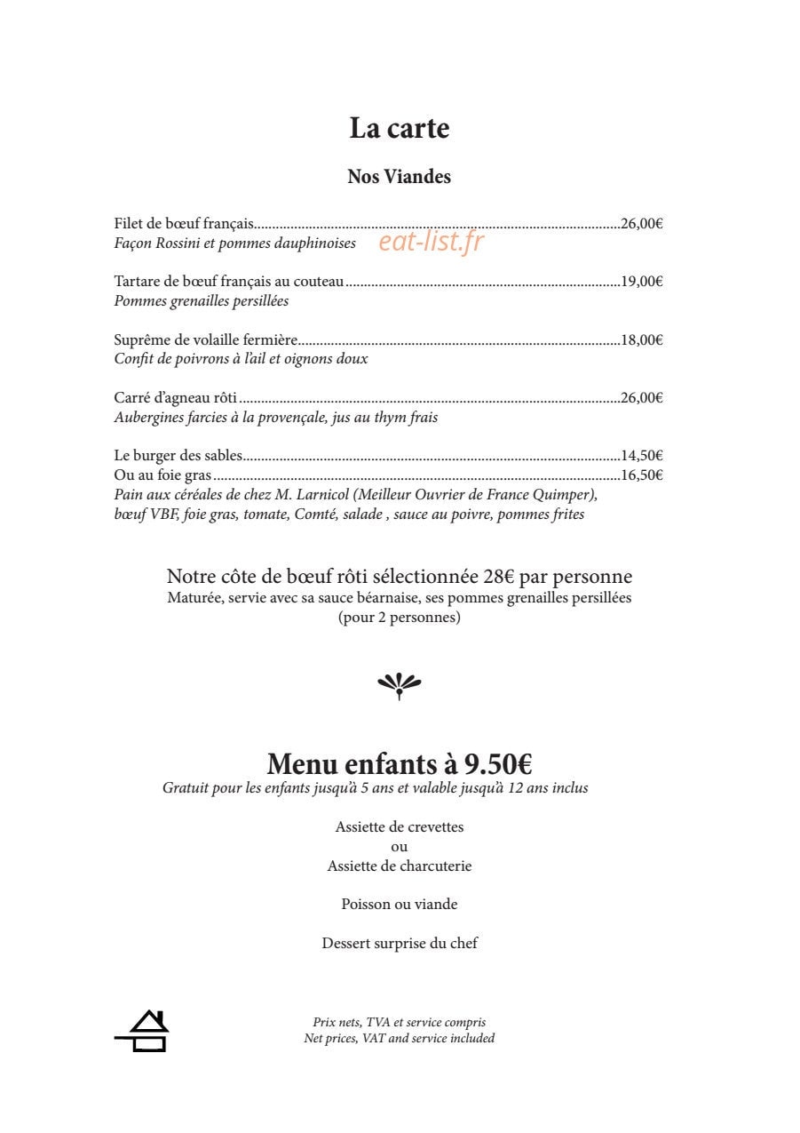 Les Sables Blancs — carte page 7