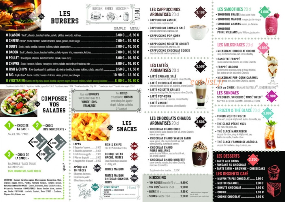 O dix huit — carte page 1