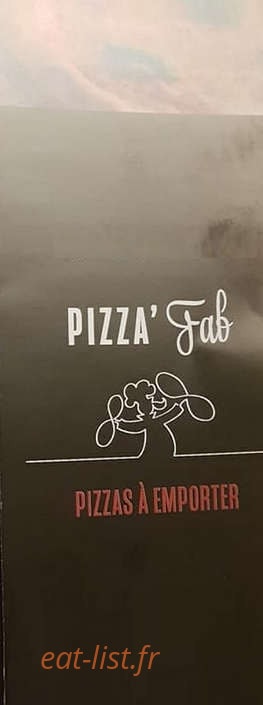 Pizza fab — carte page 1