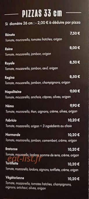 Pizza fab — carte page 2
