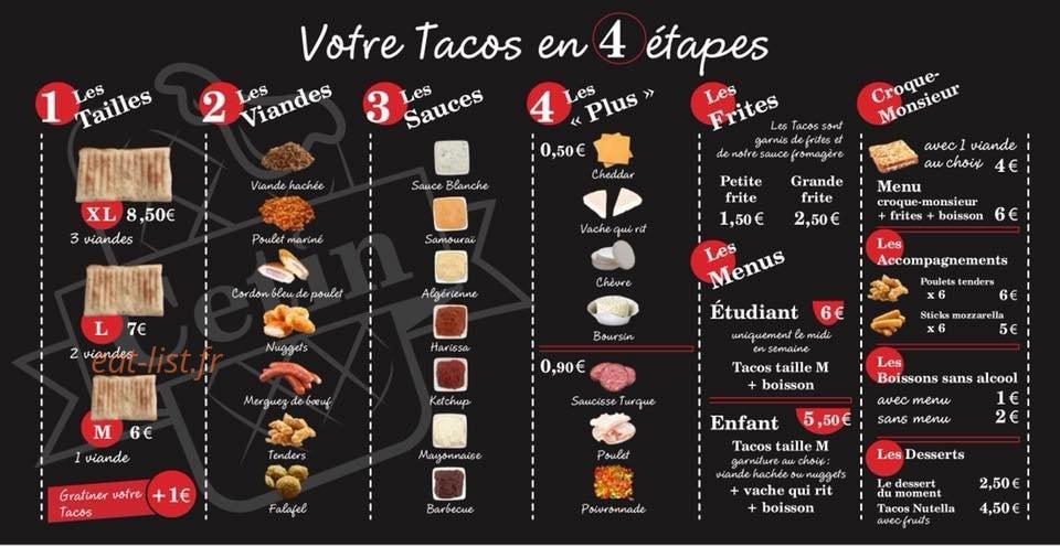 Chez Cetin — carte page 1