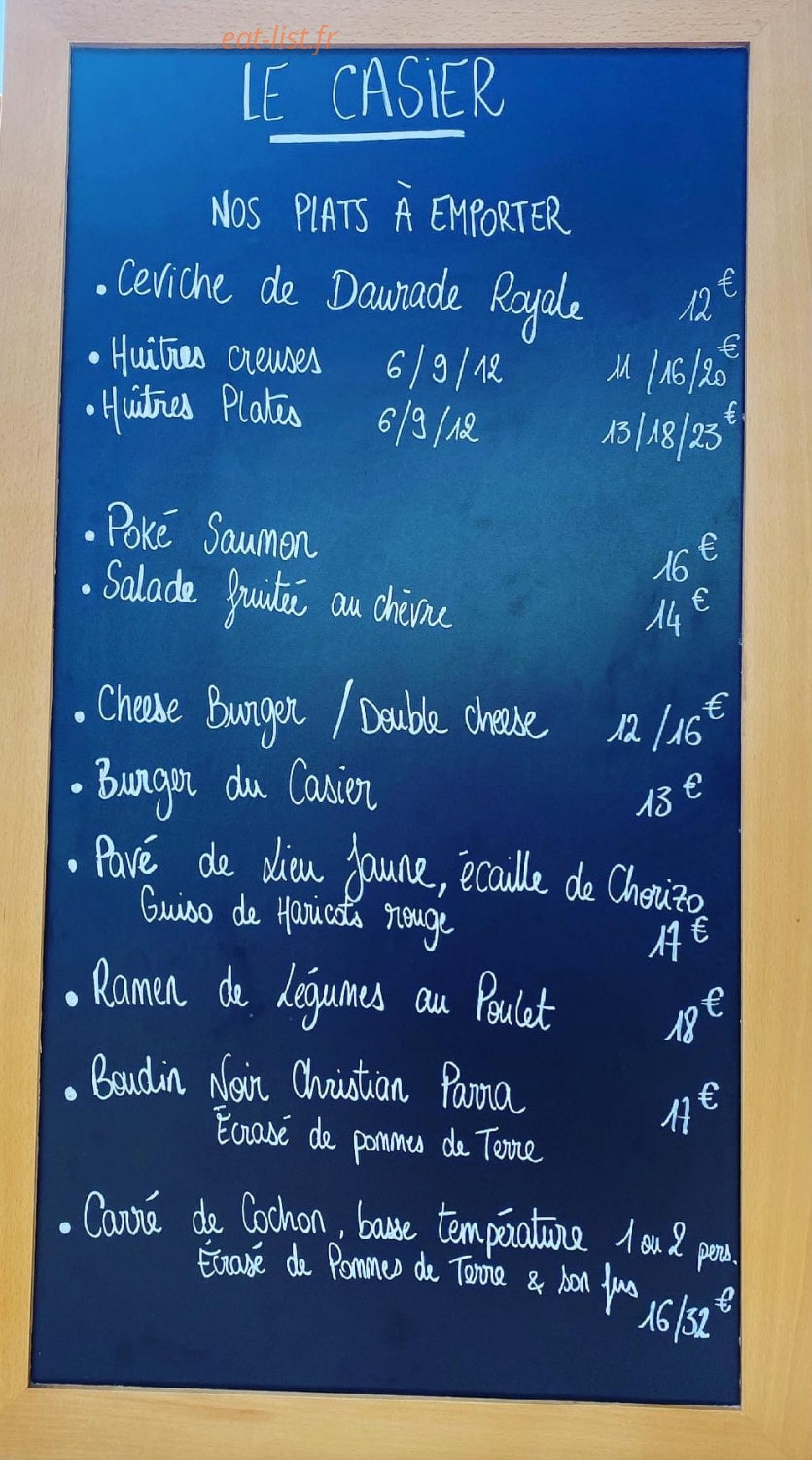 Le casier — carte page 1