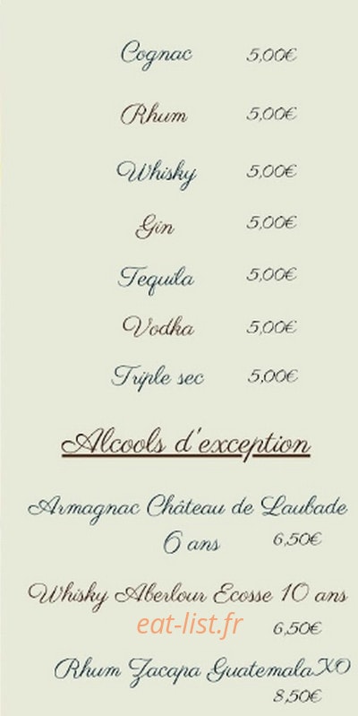 Chez Yvonne — carte page 8