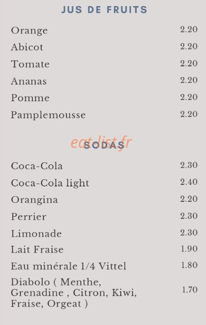 Chez Yvonne — carte page 4