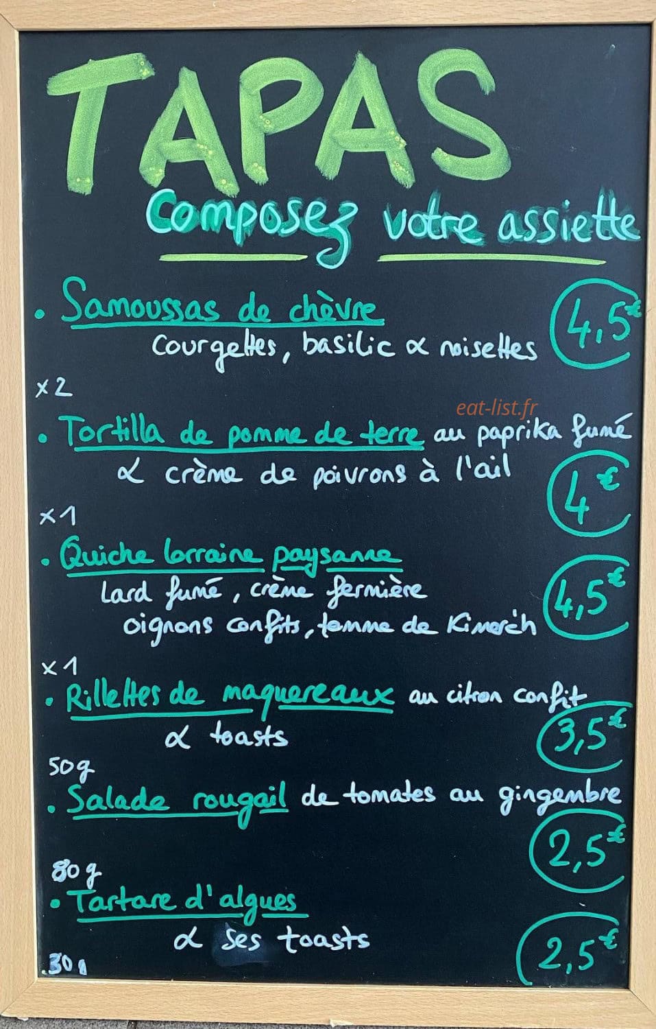 Le petit marché — carte page 1