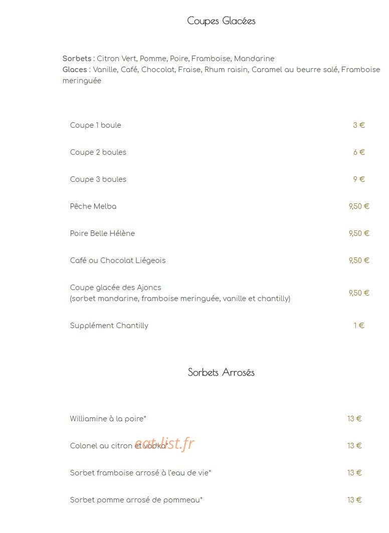 Les Ajoncs d'Or — carte page 4