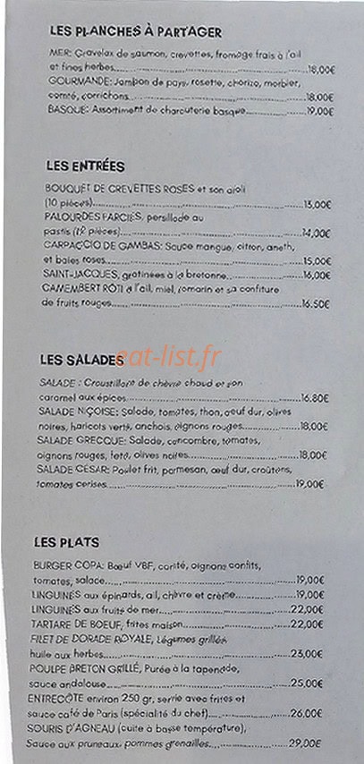 Copacabana — carte page 1