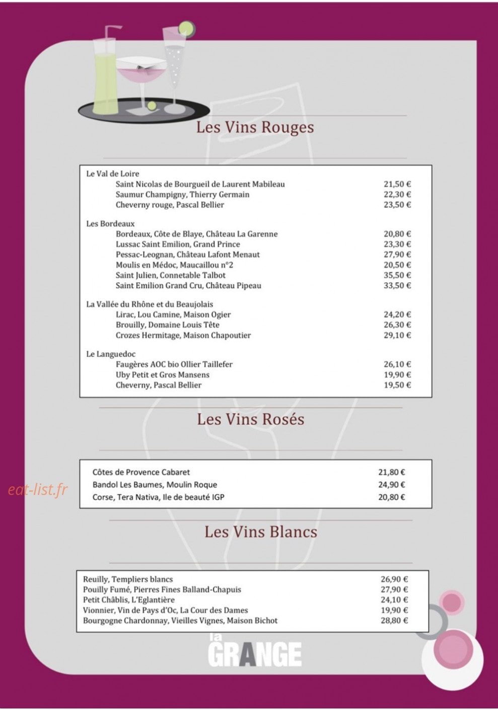 La Grange — carte page 7