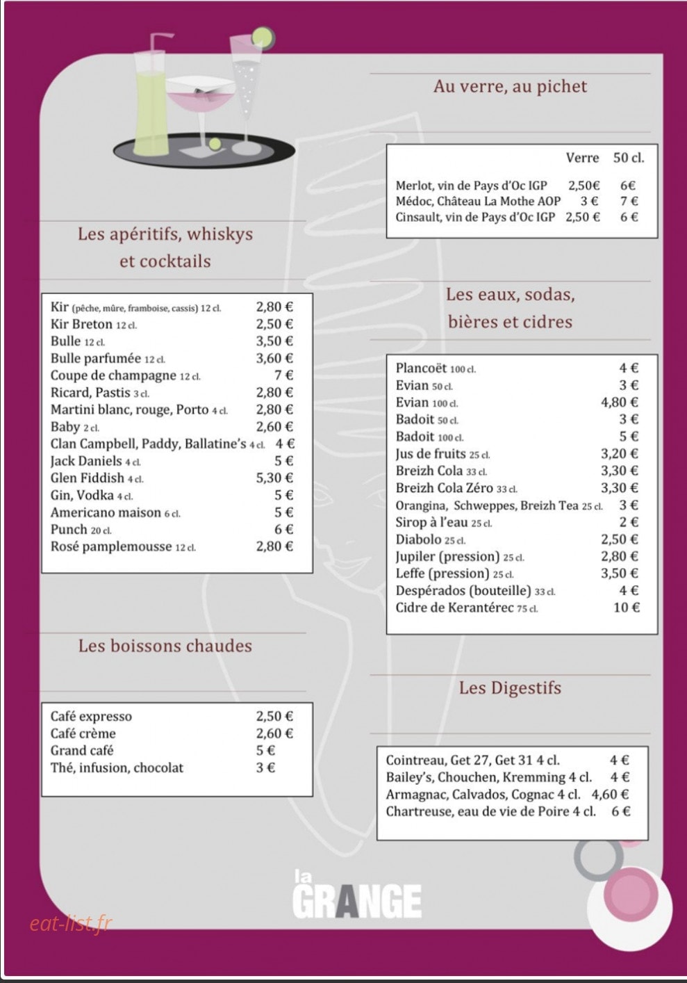 La Grange — carte page 6