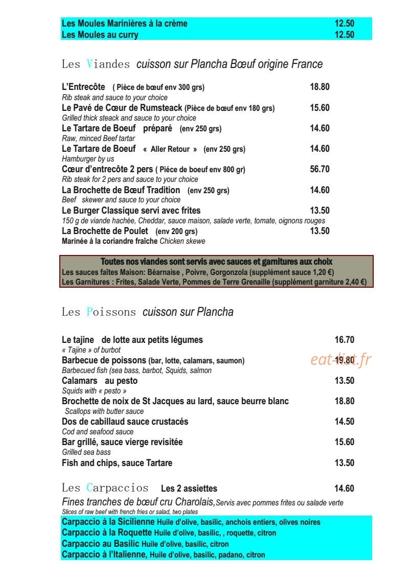 Café Foutu — carte page 4