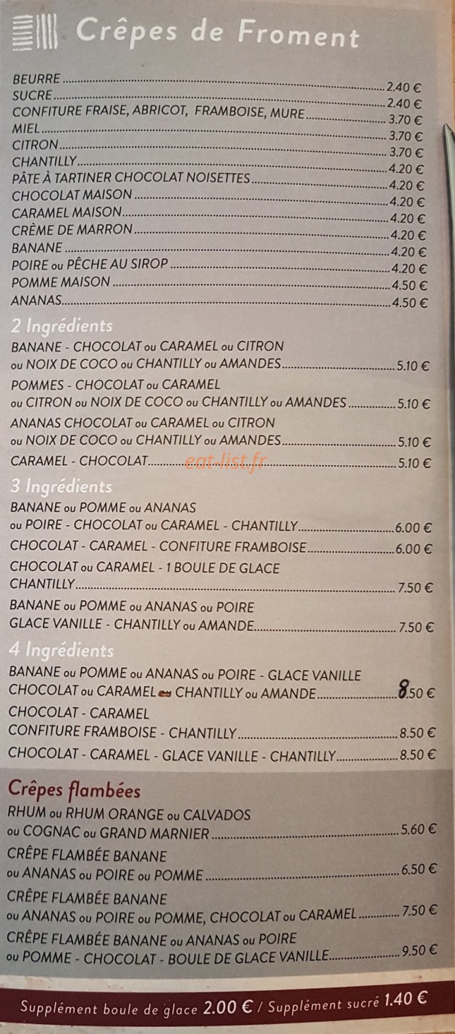 Crêperie Ster Odet — carte page 4