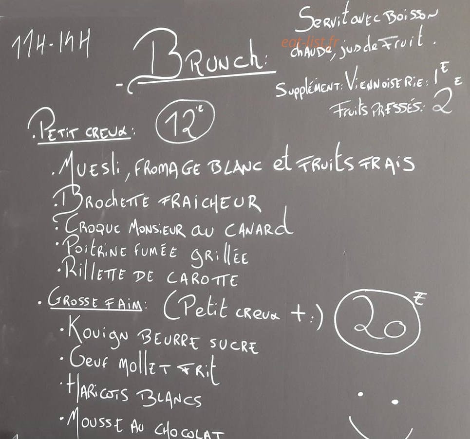 Café de la plage — carte page 1