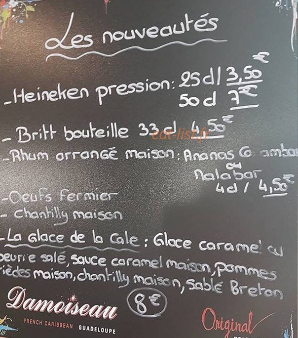 Crêperie de la Cale — carte page 1