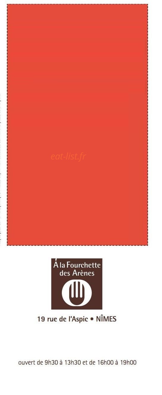 A La Fourchette des Arènes — carte page 6