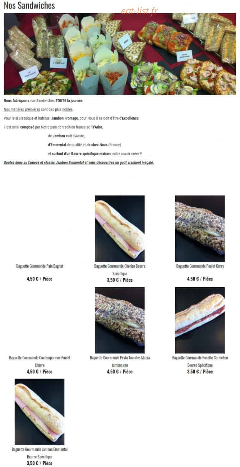 Ador Le Pain — carte page 11