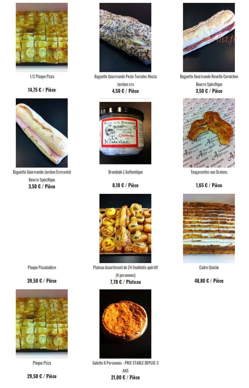 Ador Le Pain — carte page 10