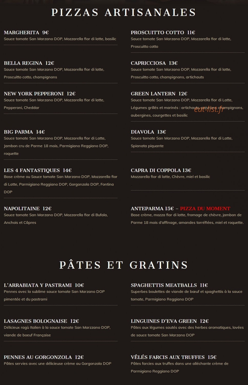 AntePrima — carte page 1