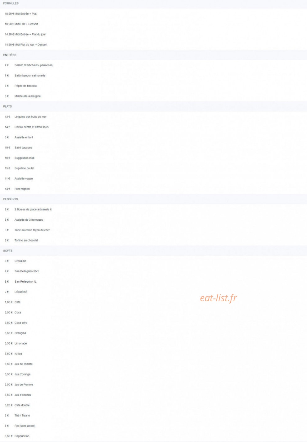 Au Bon Endroit — carte page 1