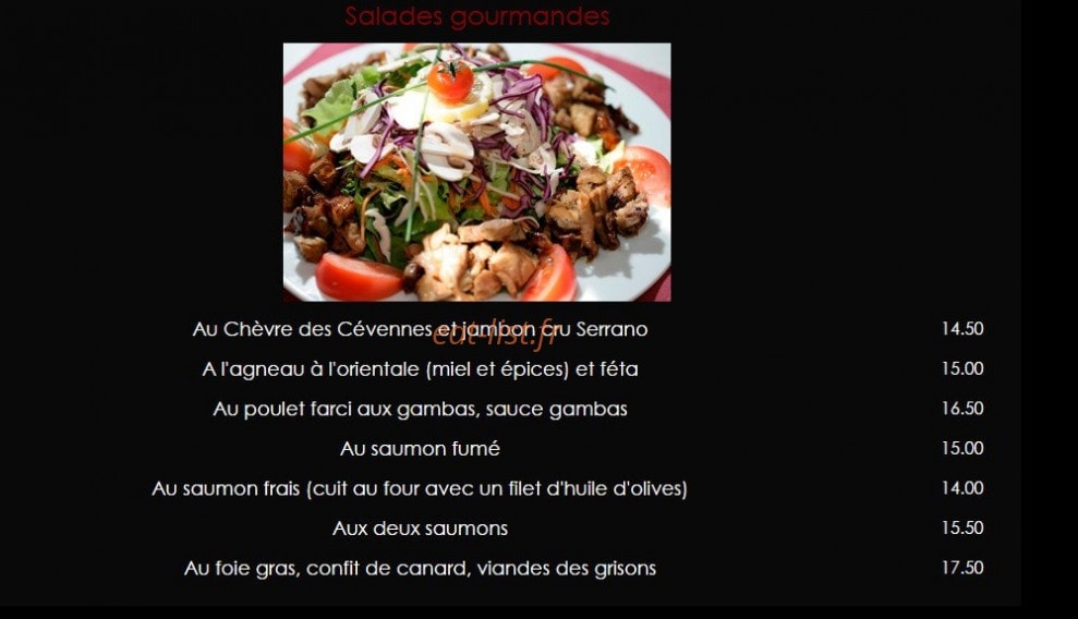 Au Flan Coco — carte page 2