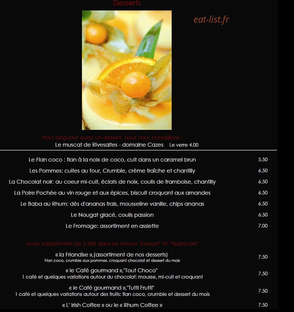 Au Flan Coco — carte page 4