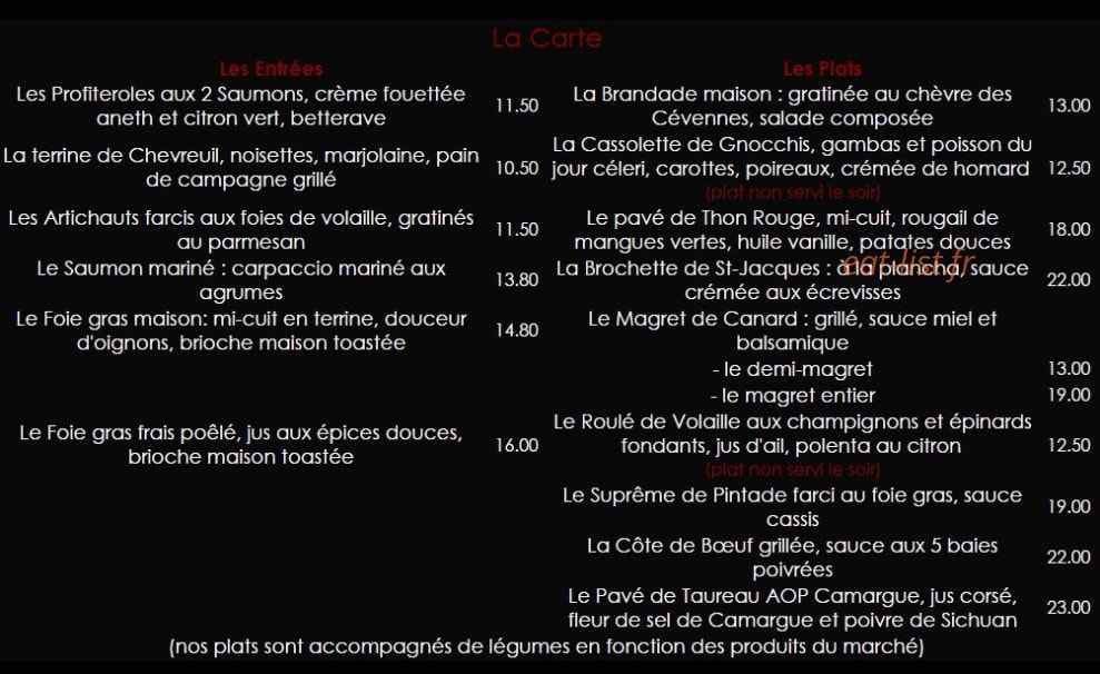 Au Flan Coco — carte page 3