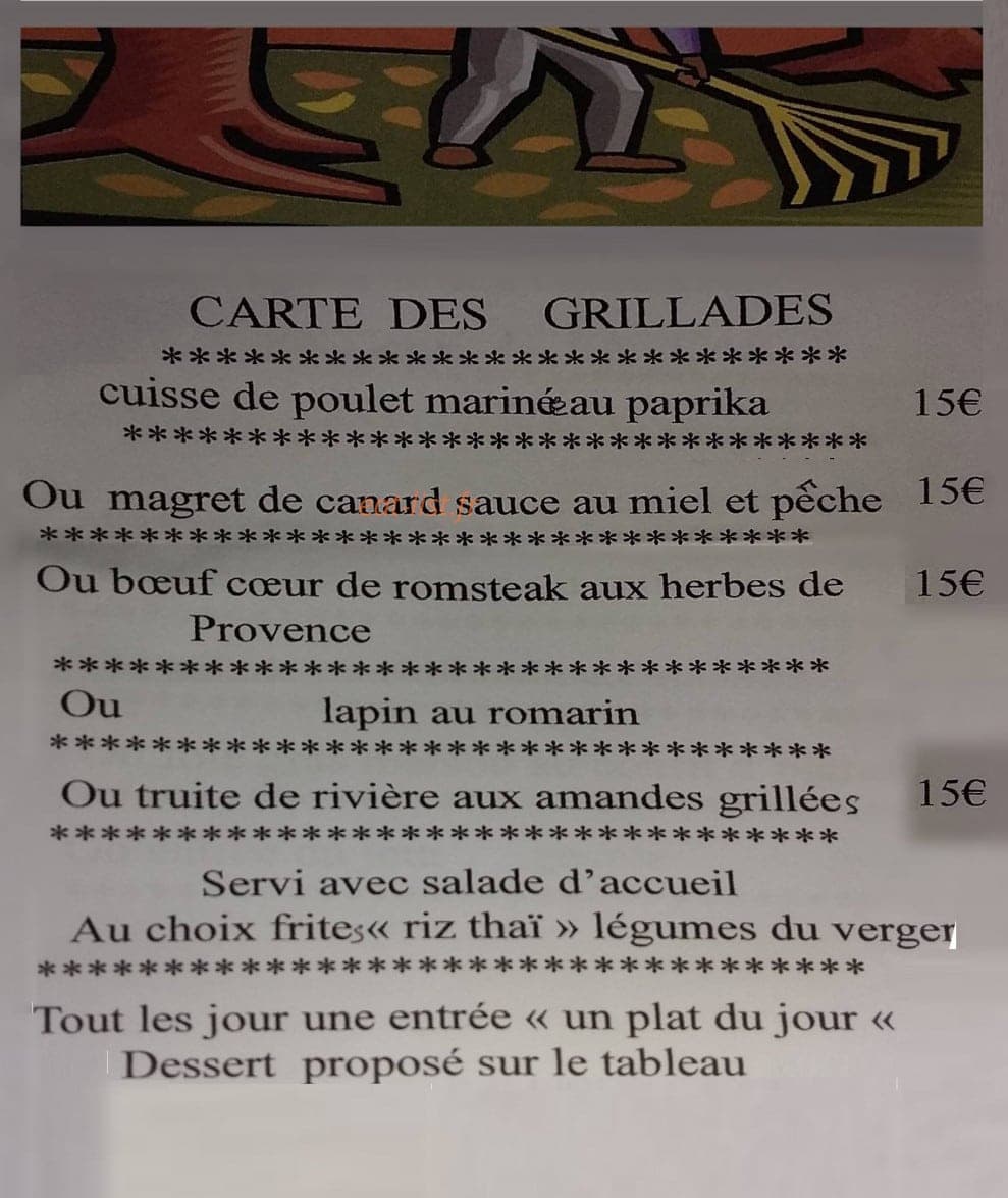 Auberge Des Garrigues — carte page 2