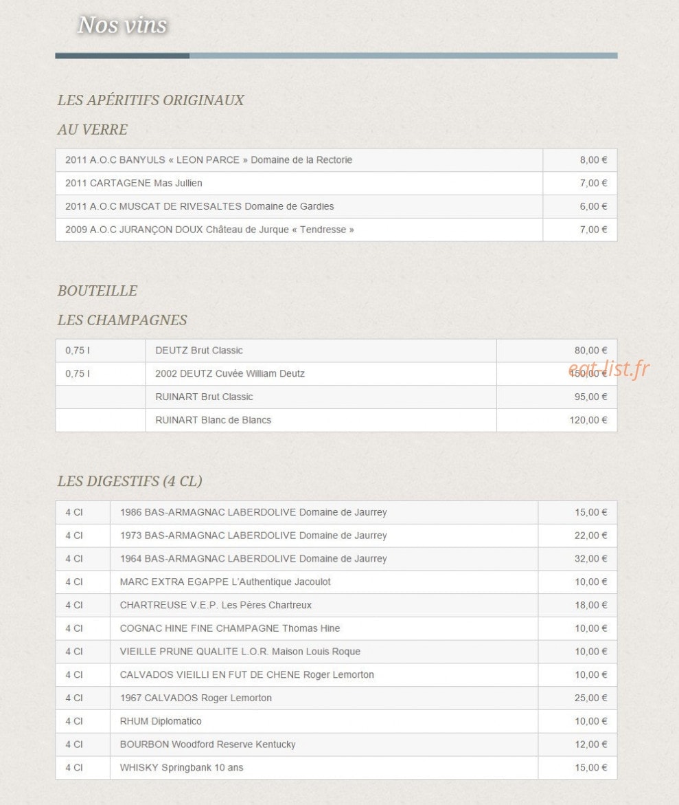 Aux Plaisirs Des Halles — carte page 6