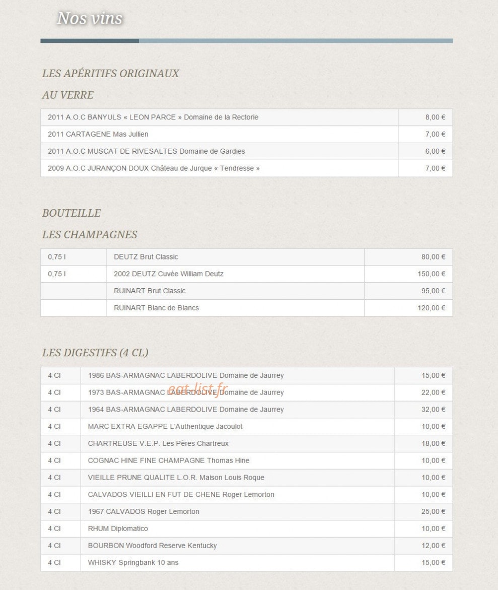 Aux Plaisirs Des Halles — carte page 5