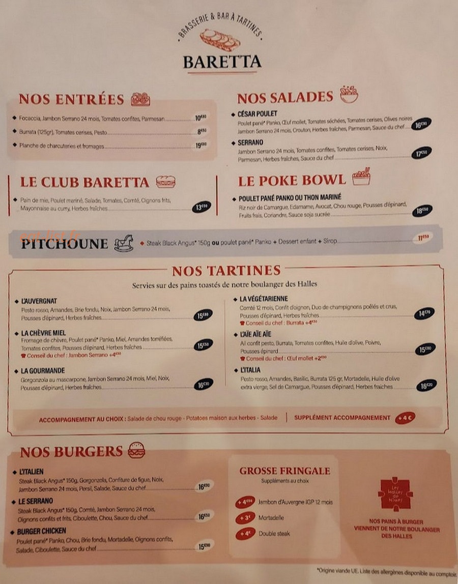 Baretta — carte page 1