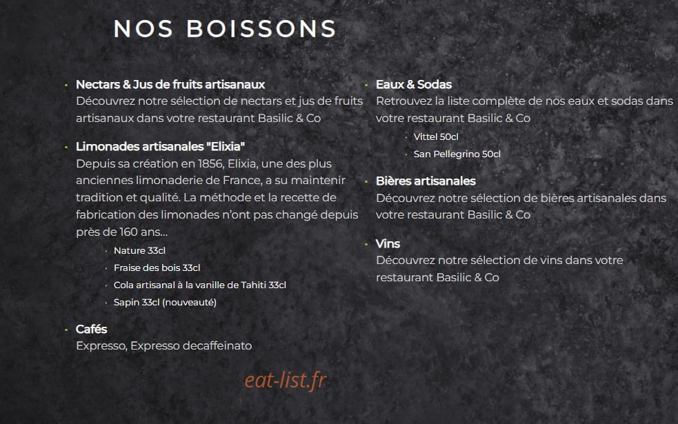 Basilic & Co — carte page 6