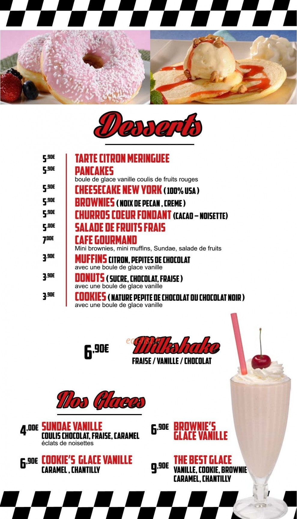Ben's Diner — carte page 8