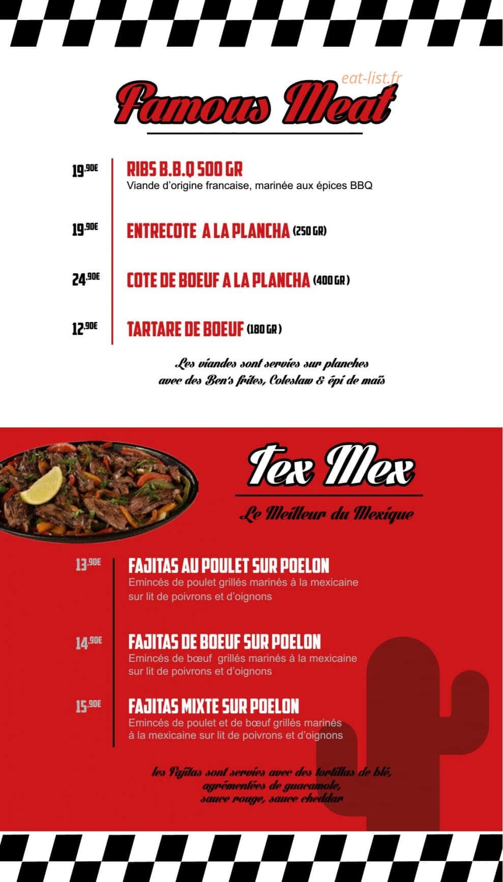 Ben's Diner — carte page 6