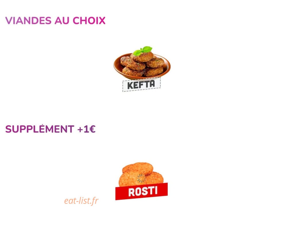 Biggy Burger — carte page 5