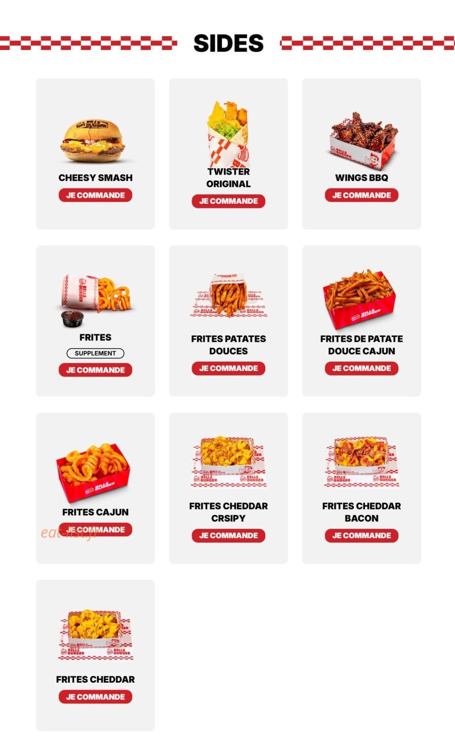 Bill's Burger — carte page 2