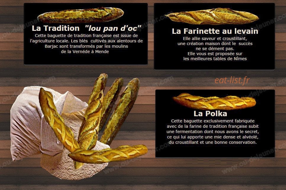 Boulangerie Bouzanquet — carte page 1