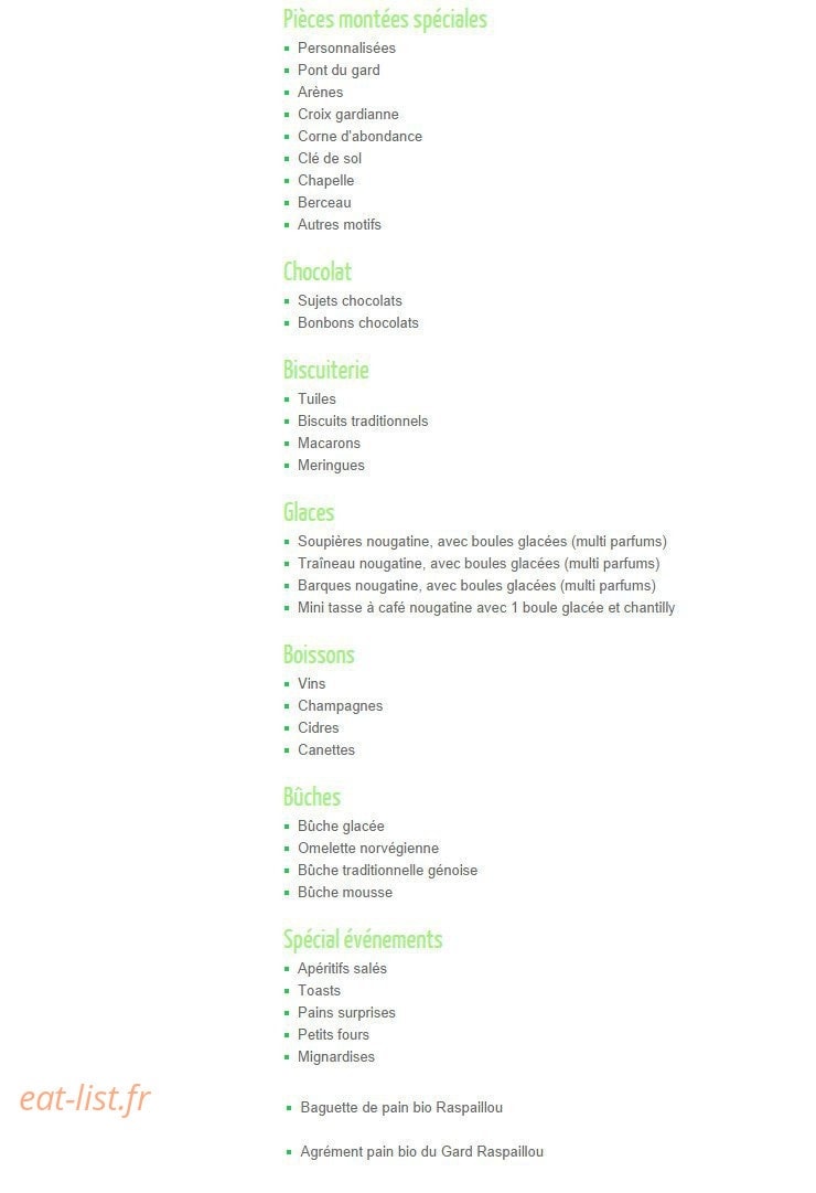 Boulangerie Courb'mandise — carte page 3